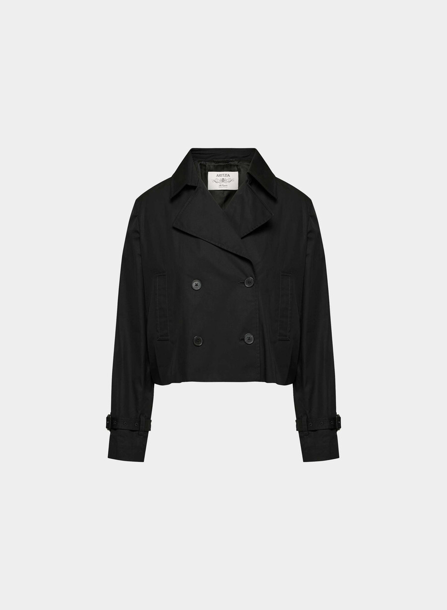 esquire trenchcoat - city twill svart