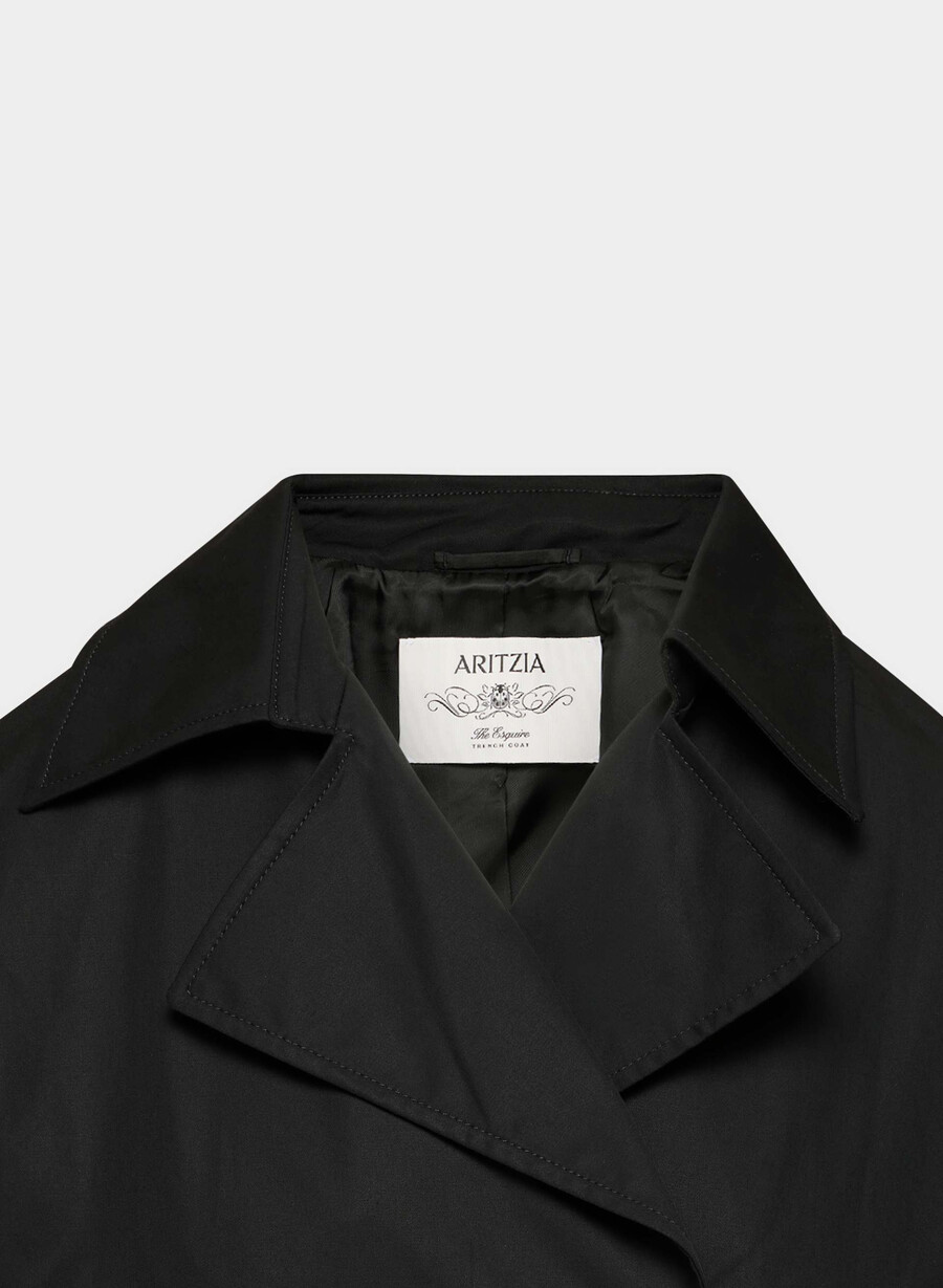 esquire trenchcoat - city twill svart