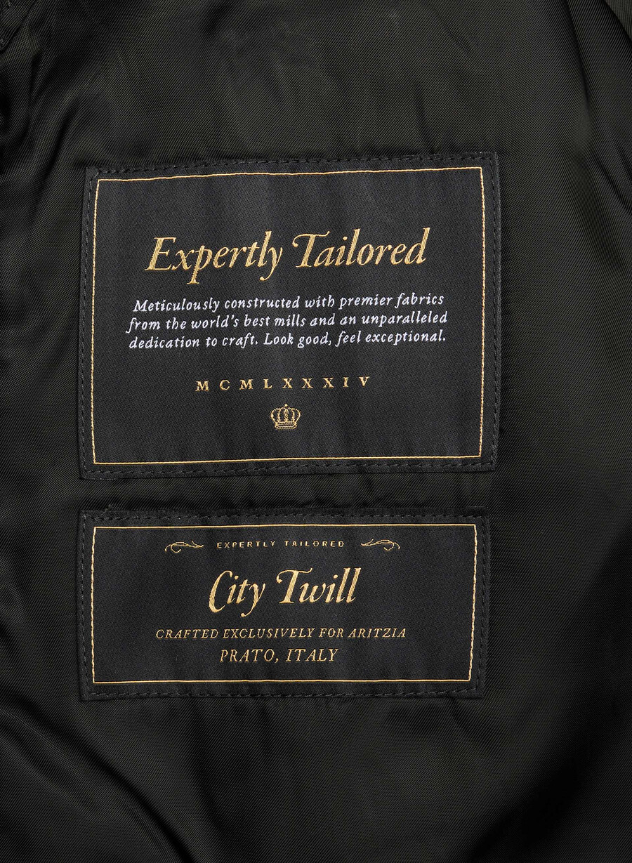 esquire trenchcoat - city twill svart