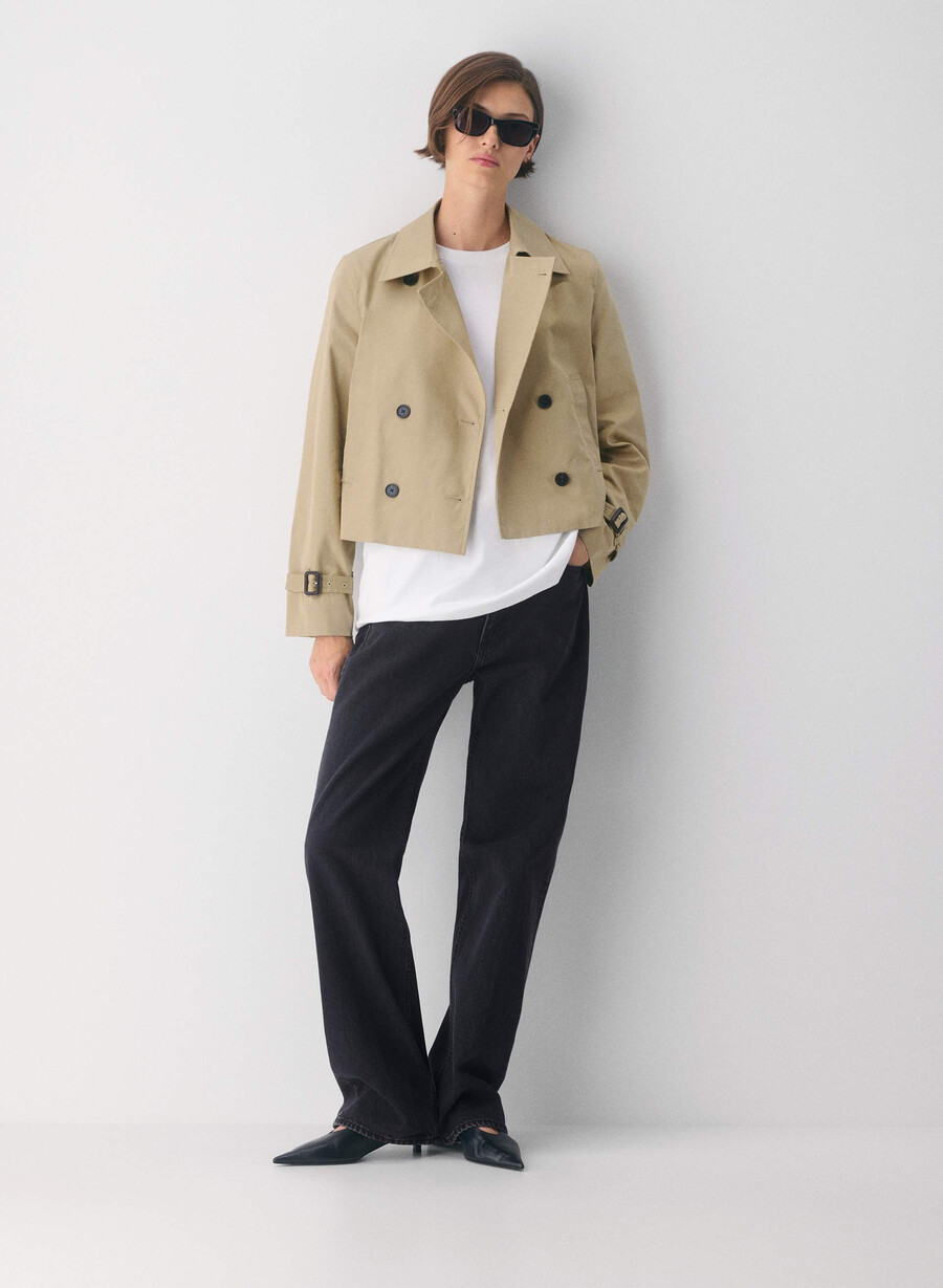 esquire trenchcoat - city twill wicker tan