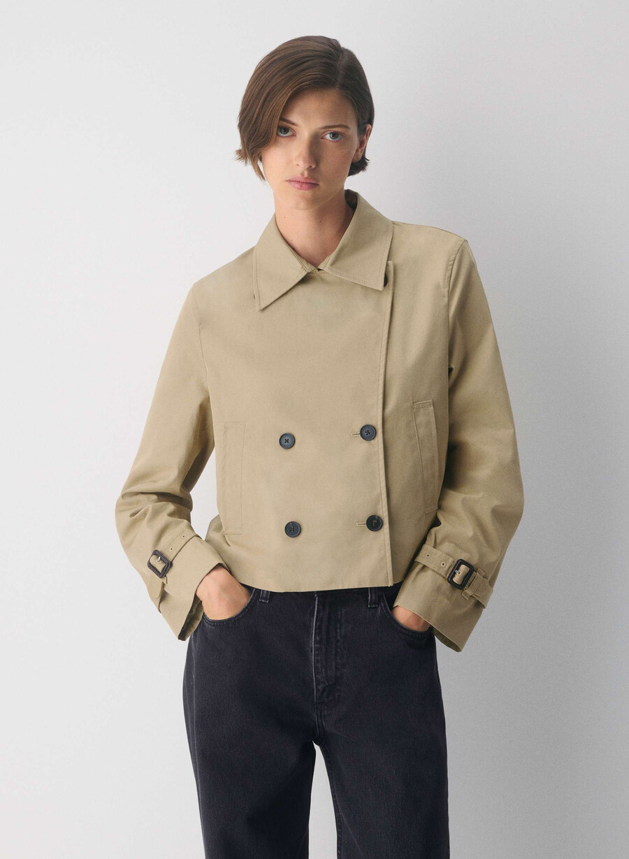 esquire trenchcoat - city twill wicker tan