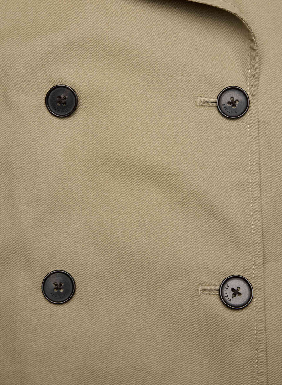 esquire trenchcoat - city twill wicker tan