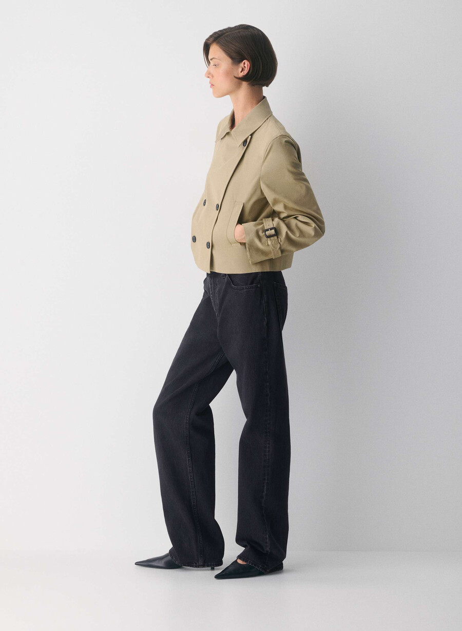 esquire trenchcoat - city twill wicker tan