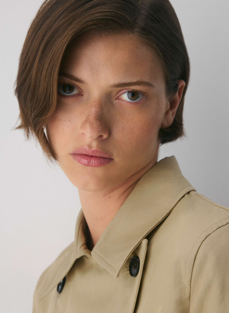 esquire trenchcoat - city twill wicker tan