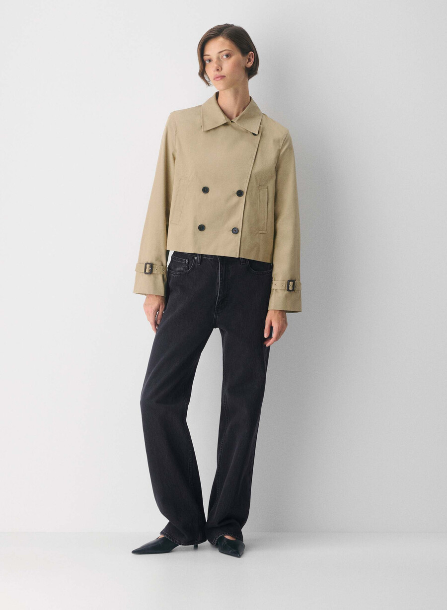 esquire trenchcoat - city twill wicker tan