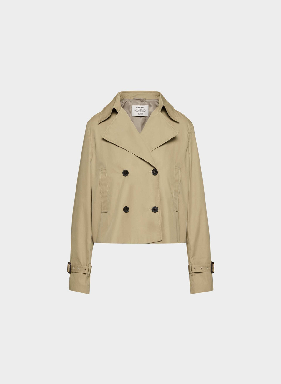 esquire trenchcoat - city twill wicker tan