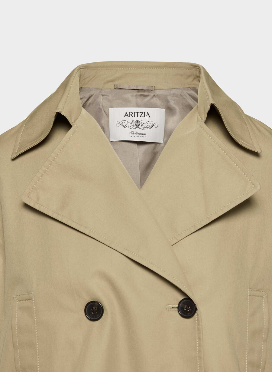 esquire trenchcoat - city twill wicker tan