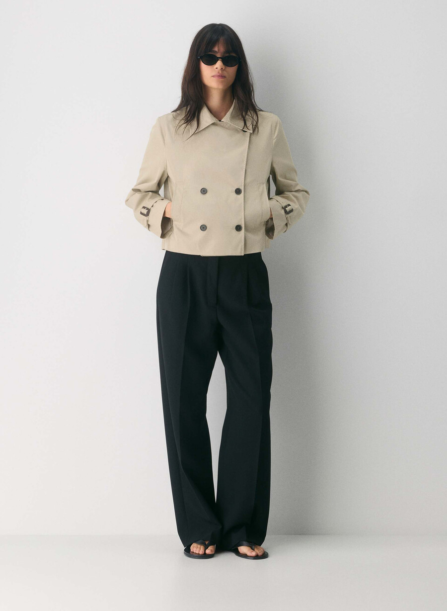 esquire trenchcoat - city twill marcona beige