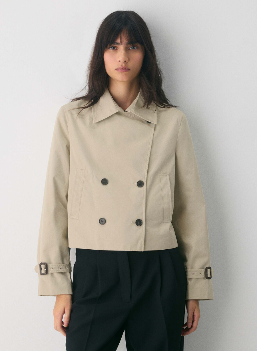 esquire trenchcoat - city twill marcona beige
