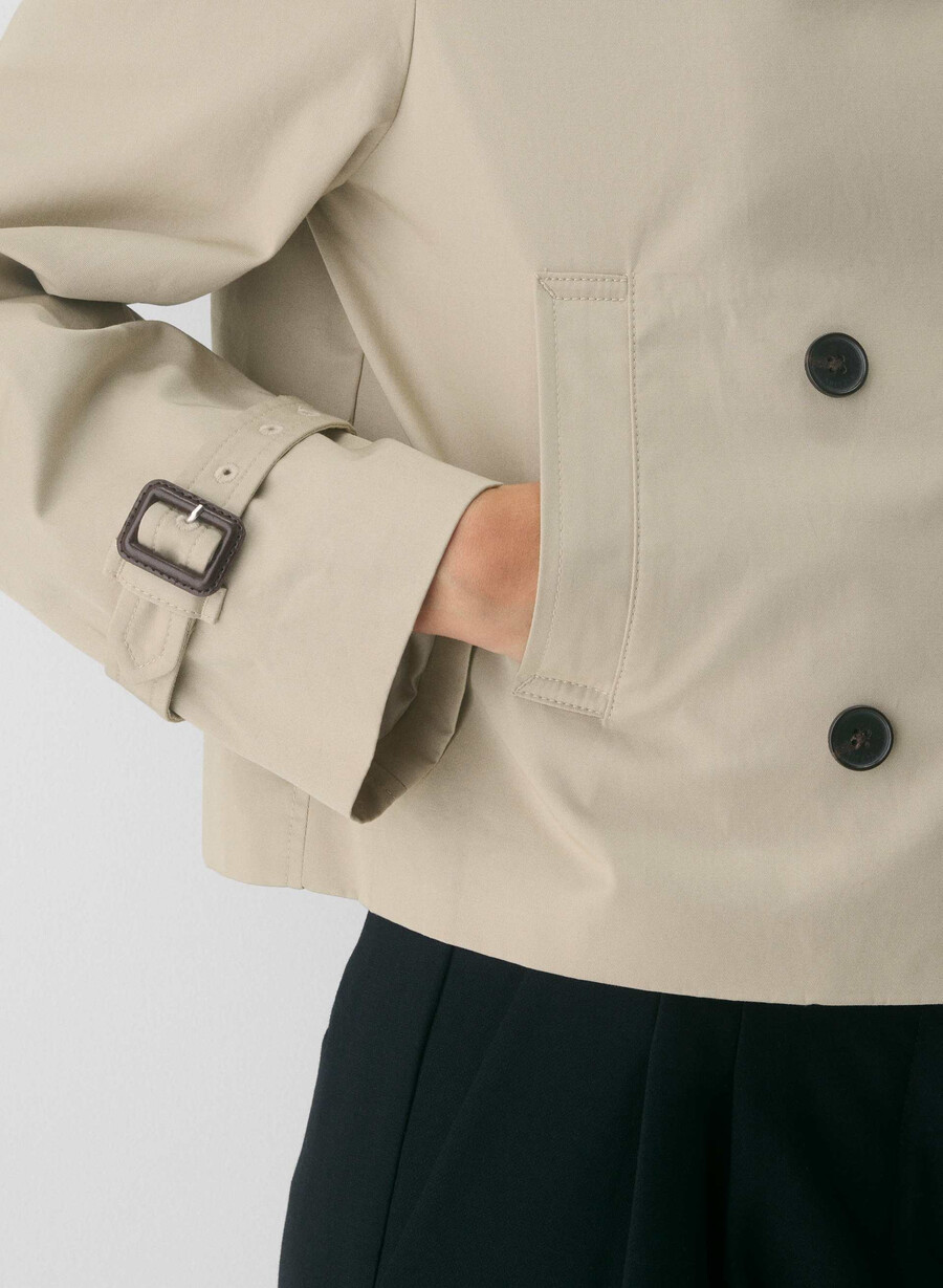 esquire trenchcoat - city twill marcona beige