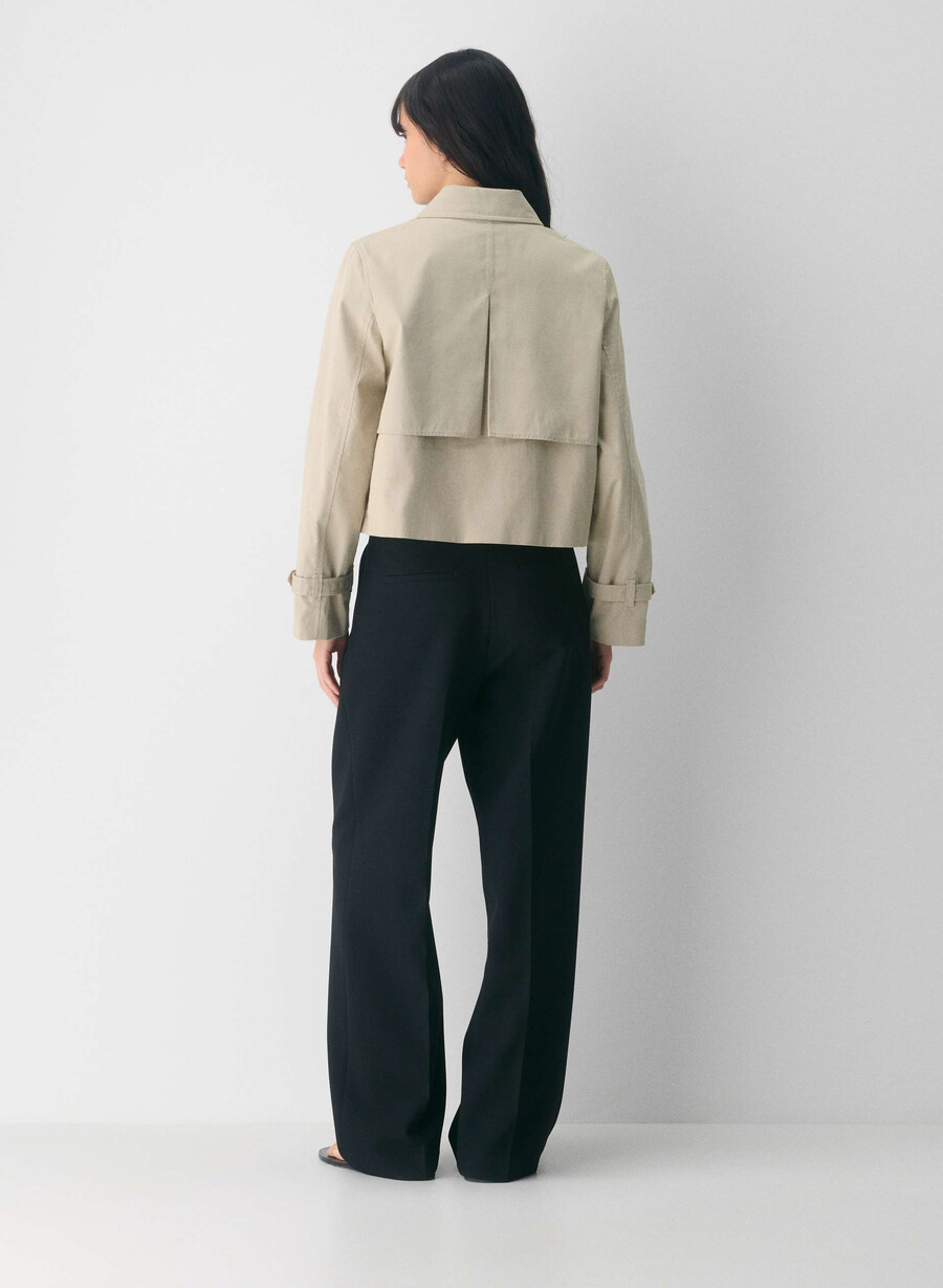 esquire trenchcoat - city twill marcona beige