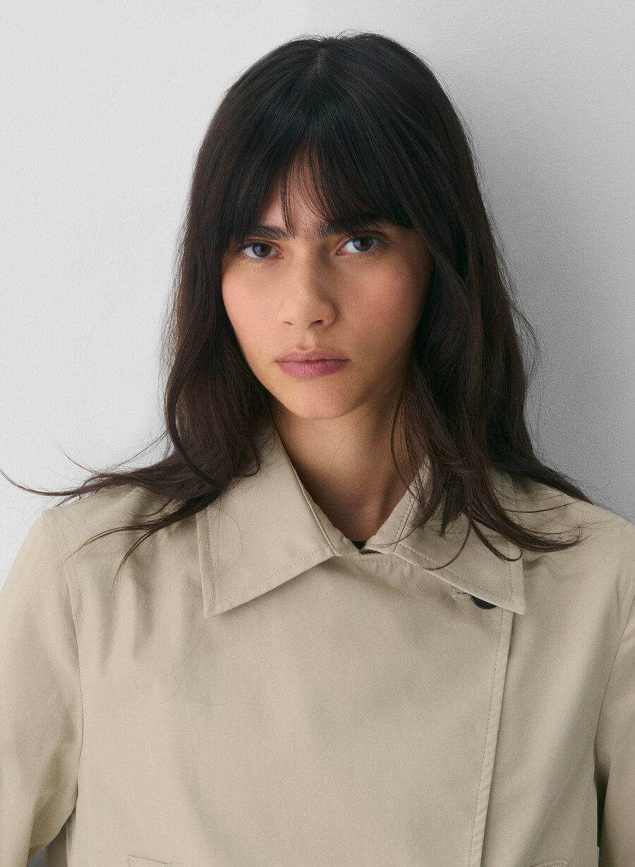 esquire trenchcoat - city twill marcona beige