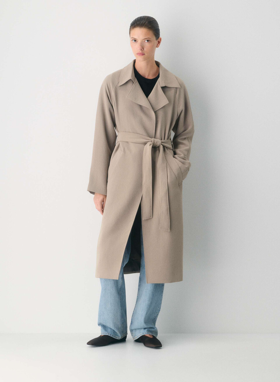 splendor trenchcoat - crepette nomad taupe