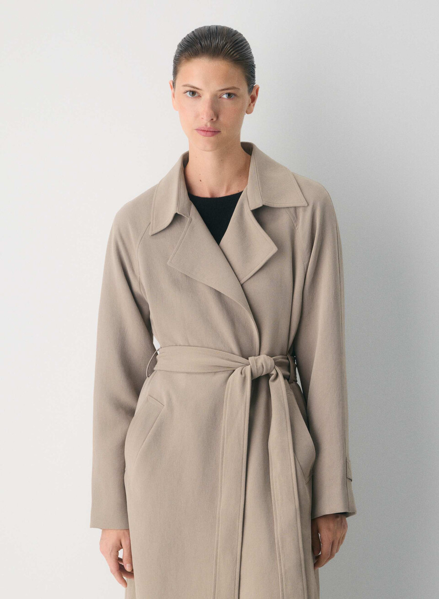 splendor trenchcoat - crepette nomad taupe