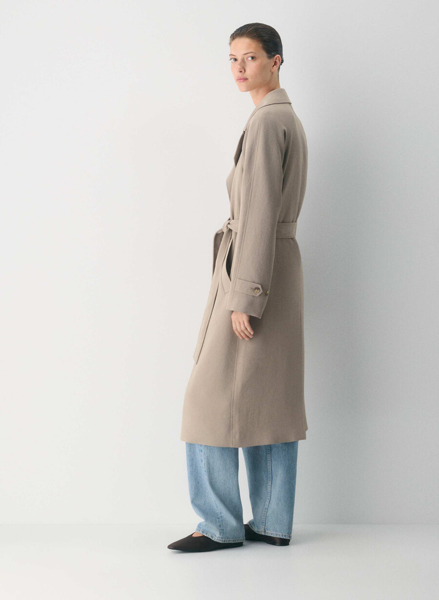 splendor trenchcoat - crepette nomad taupe