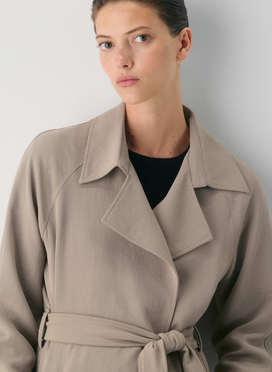 splendor trenchcoat - crepette nomad taupe