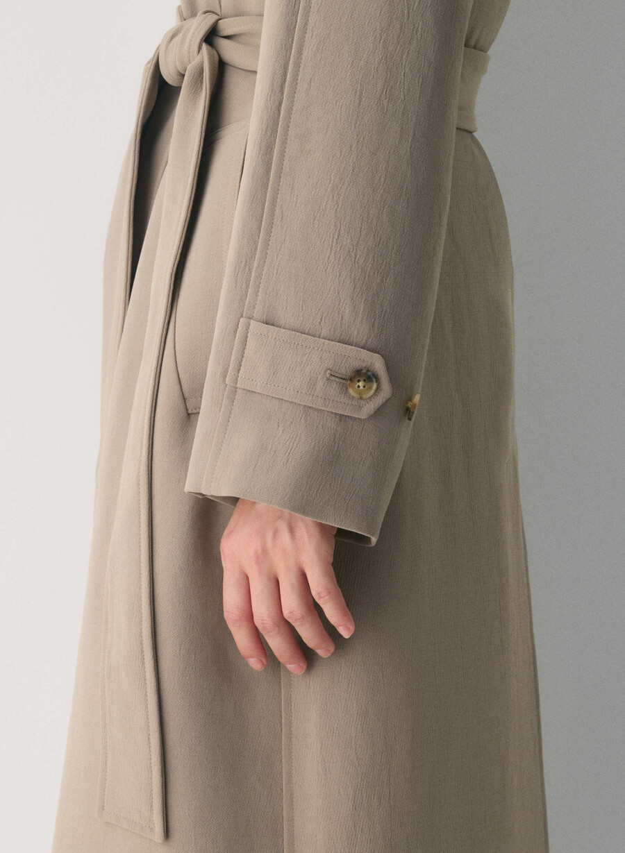 splendor trenchcoat - crepette nomad taupe