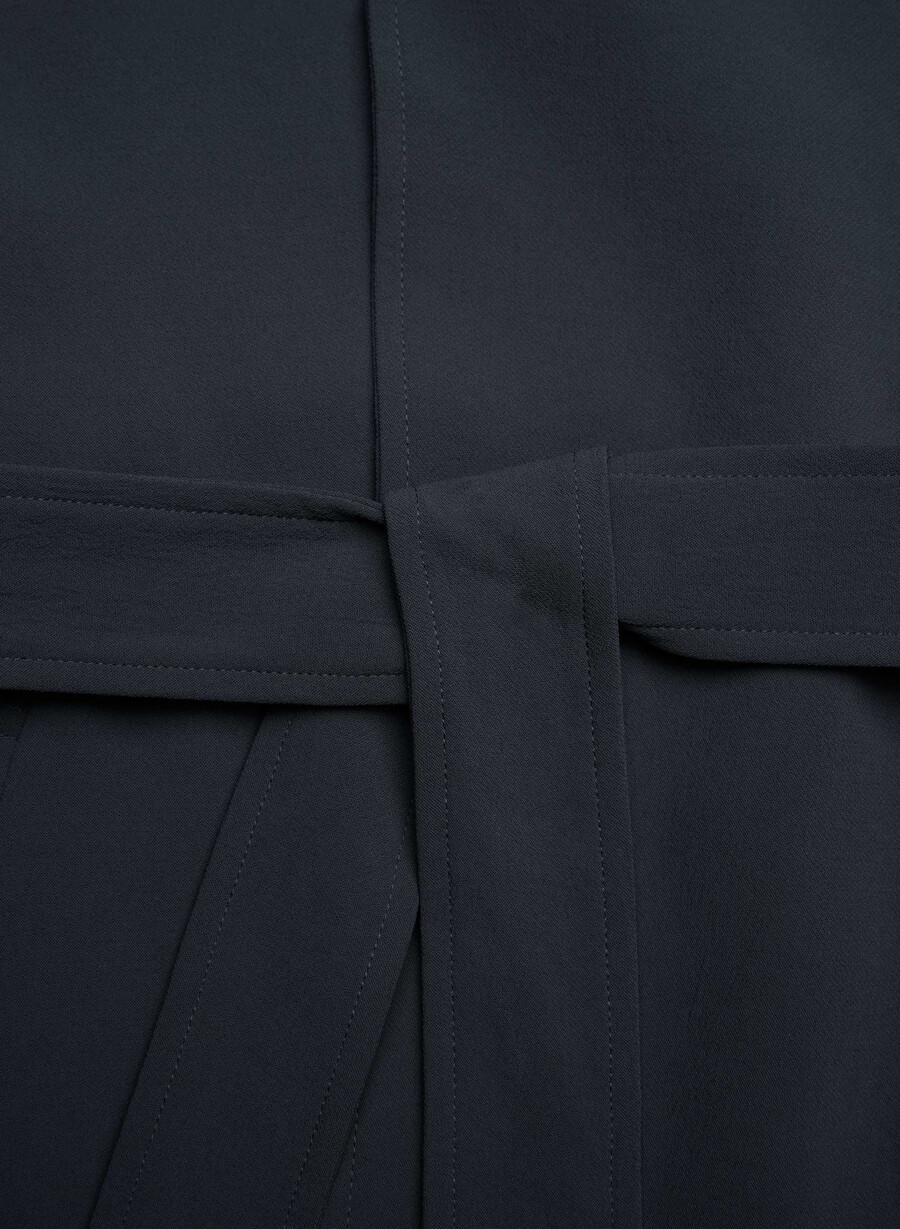 splendor trenchcoat - crepette mÖrk natt marinblÅ