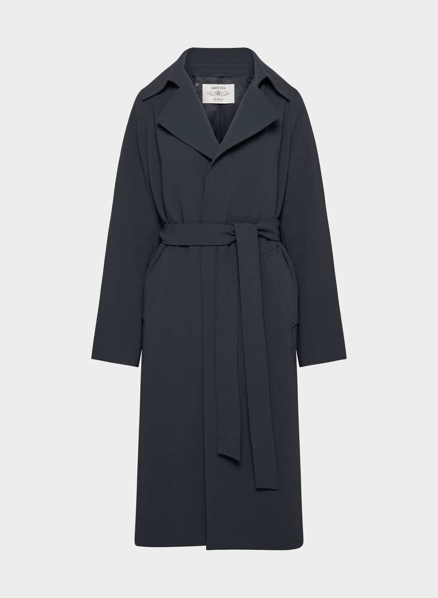 splendor trenchcoat - crepette mÖrk natt marinblÅ
