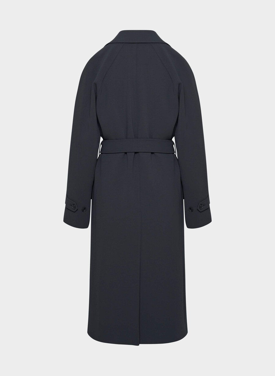 splendor trenchcoat - crepette mÖrk natt marinblÅ