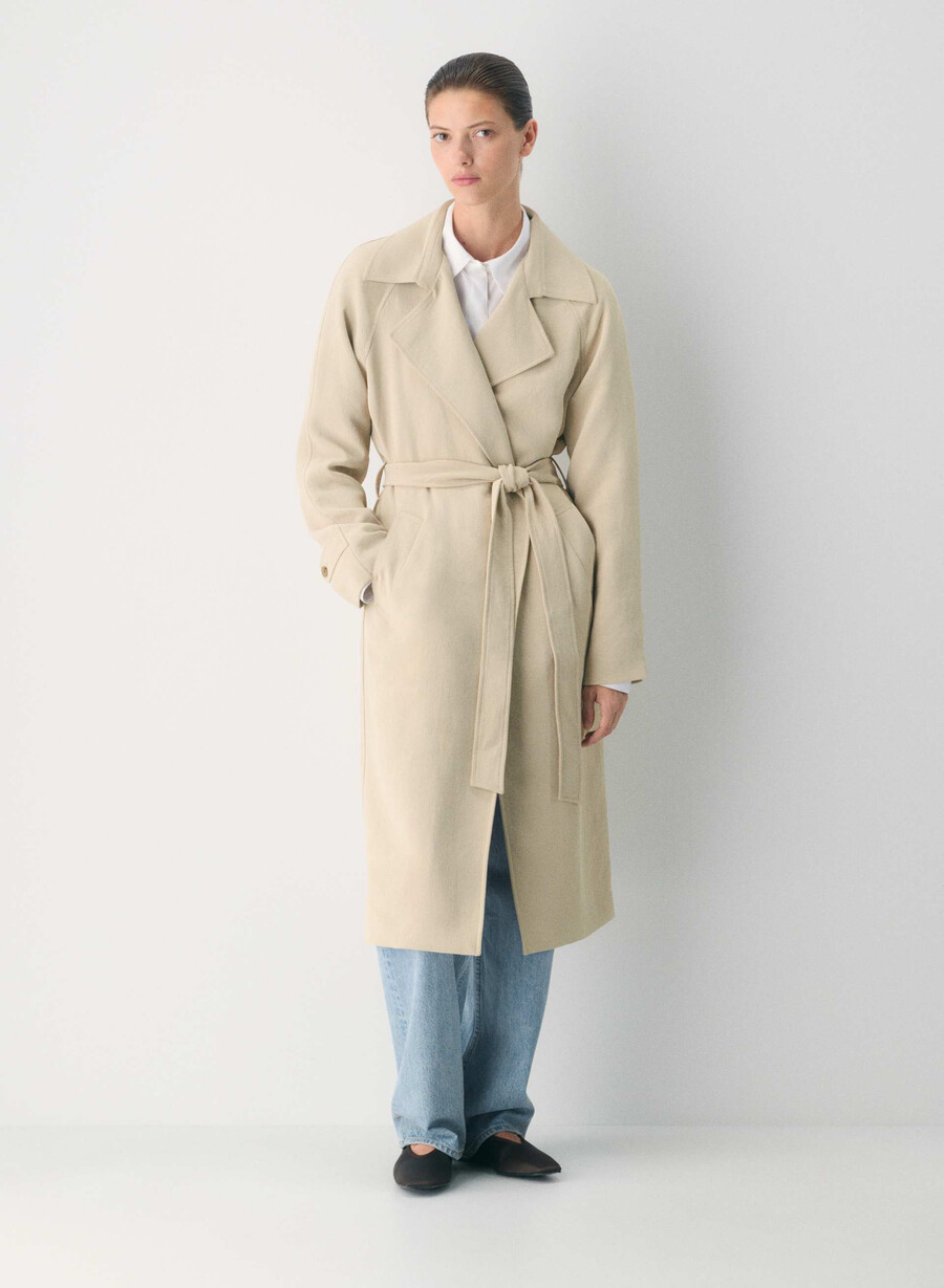splendor trenchcoat - crepette marcona beige