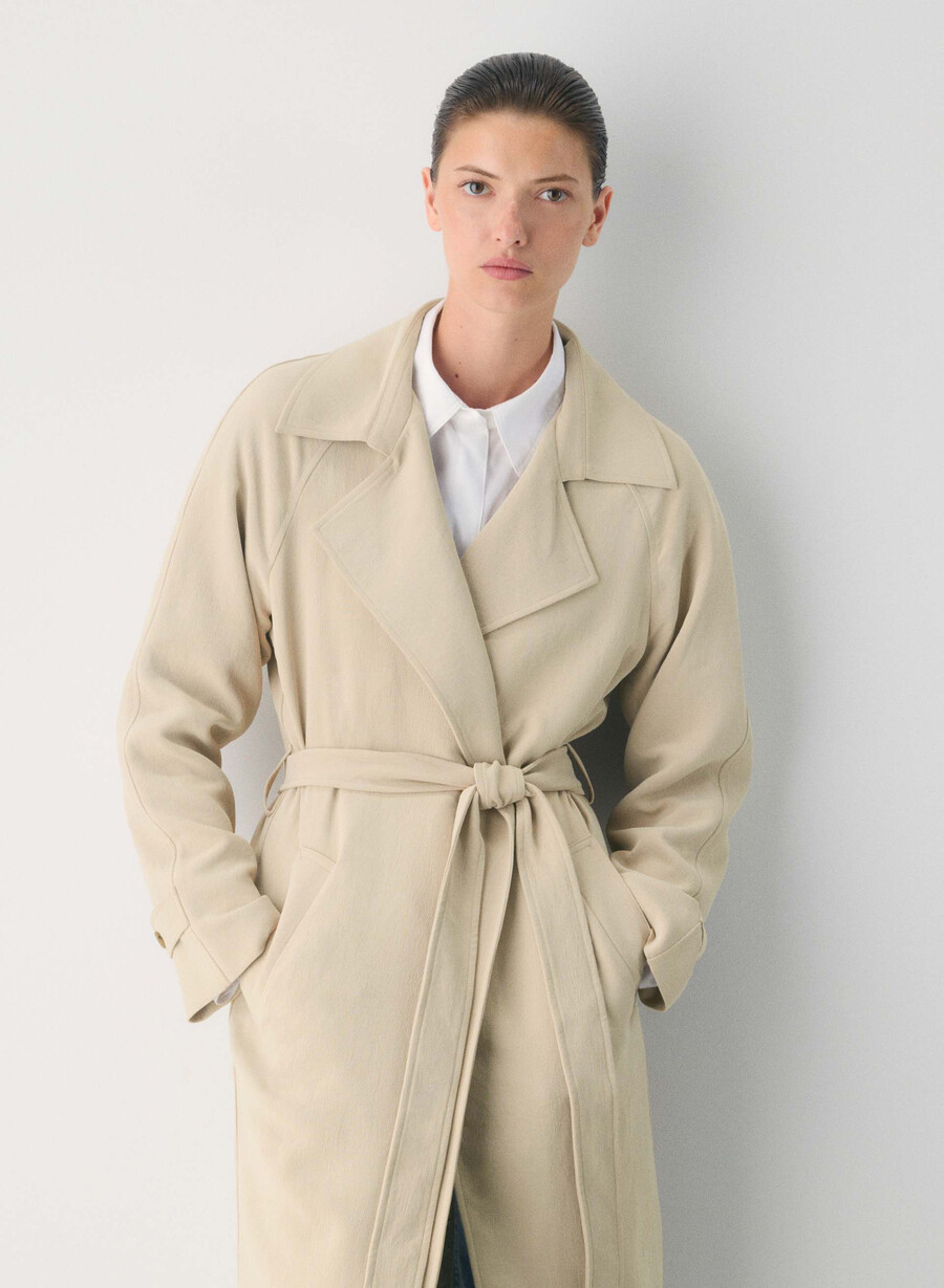 splendor trenchcoat - crepette marcona beige