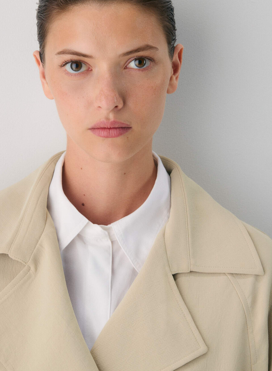 splendor trenchcoat - crepette marcona beige