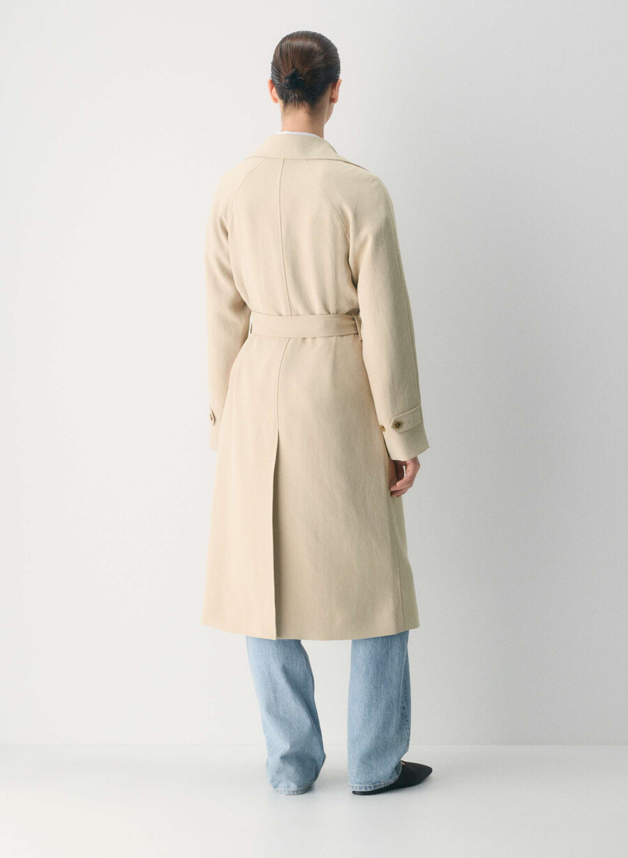 splendor trenchcoat - crepette marcona beige