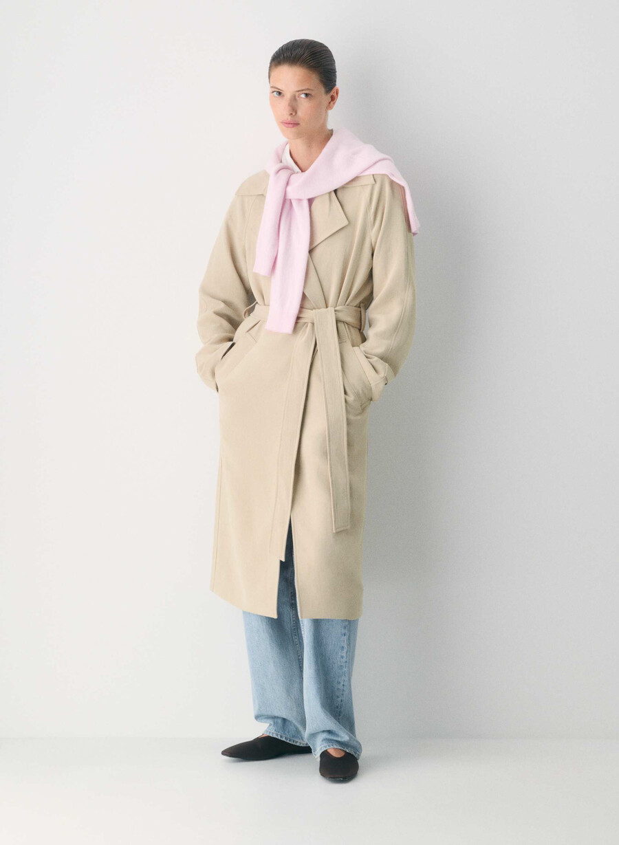 splendor trenchcoat - crepette marcona beige