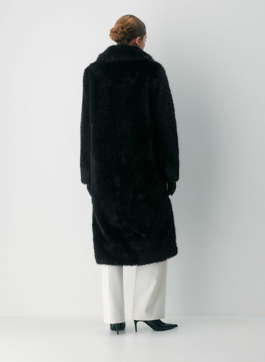 cortina kappa - arktisk fuskpäls svart