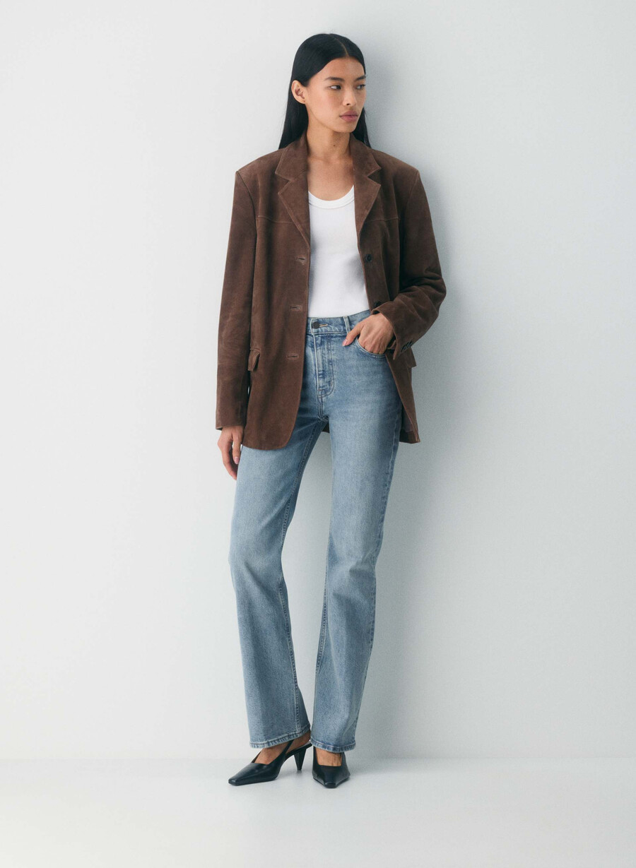 denim forum chloe hi-rise bootcut jean bleu bellini please