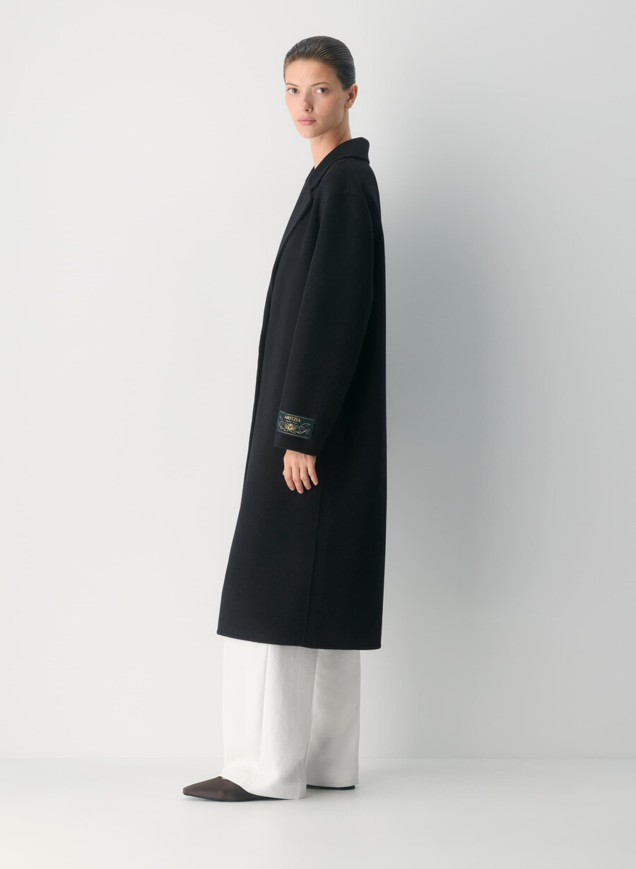den enda dubbelsidiga kappan - luxe rewool svart
