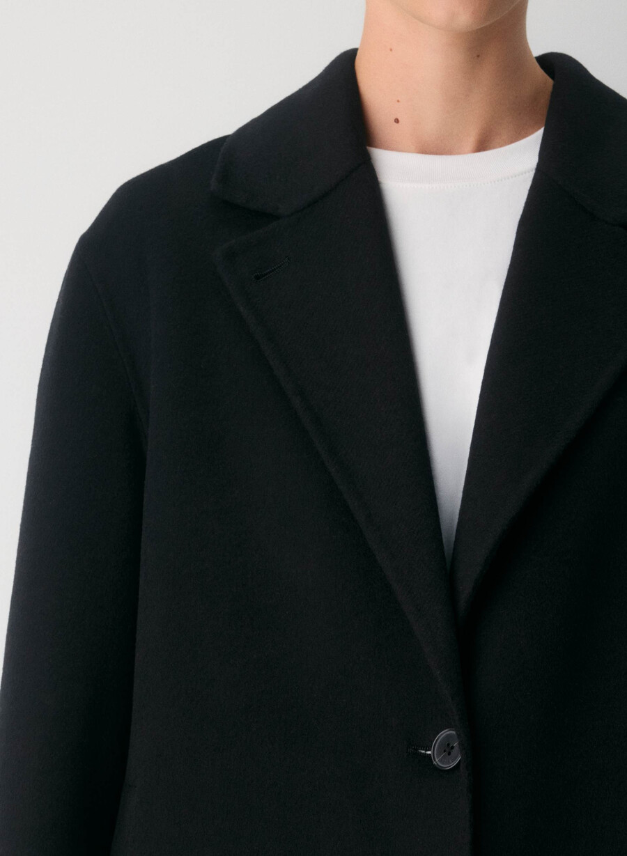 den enda dubbelsidiga kappan - luxe rewool svart