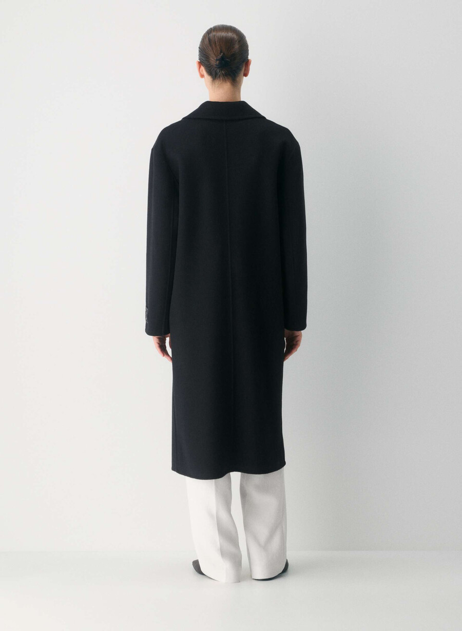 den enda dubbelsidiga kappan - luxe rewool svart