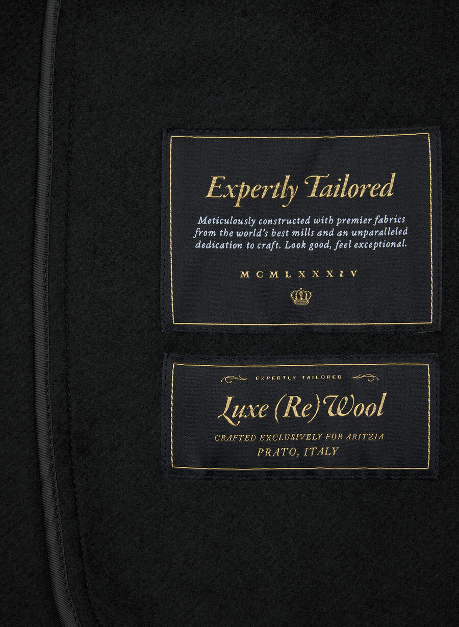 den enda dubbelsidiga kappan - luxe rewool svart