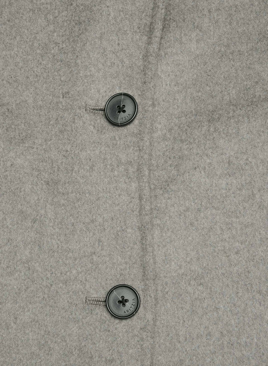 den enda dubbelsidiga kappan - luxe rewool heather dark taupe