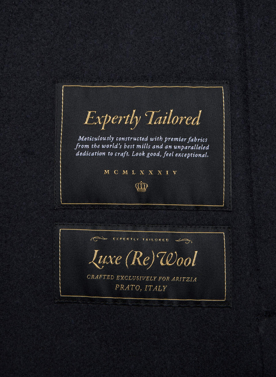 den enda dubbelsidiga kappan - luxe rewool mÖrk natt marinblÅ
