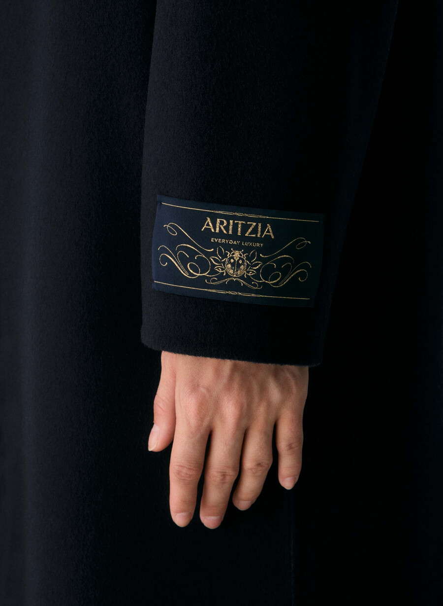 den enda dubbelsidiga kappan - luxe rewool mÖrk natt marinblÅ