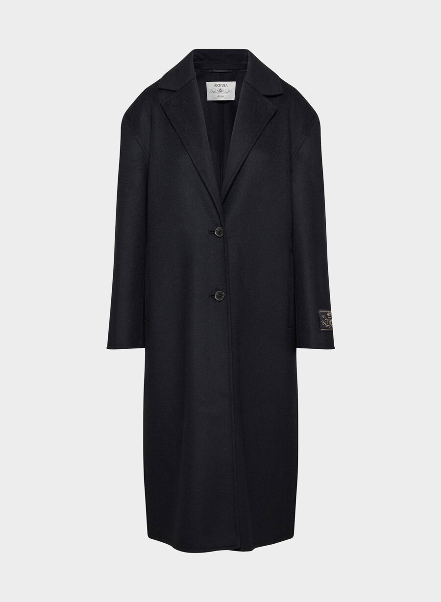 den enda dubbelsidiga kappan - luxe rewool mÖrk natt marinblÅ
