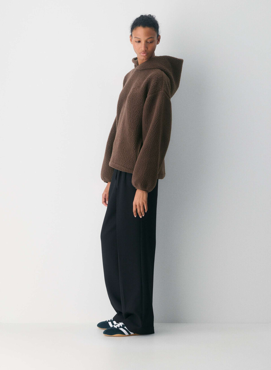 polartec thermal pro hoodie mokkabrun
