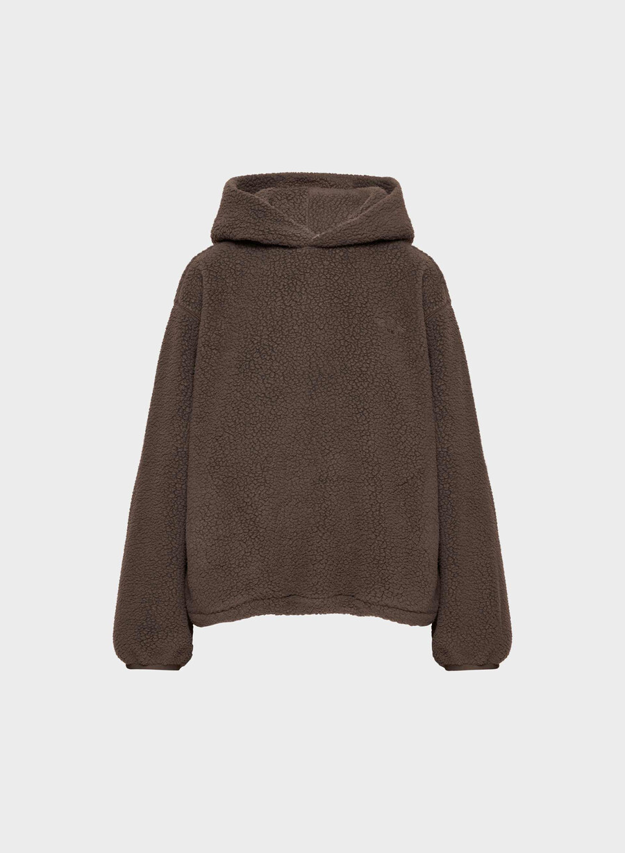 polartec thermal pro hoodie mokkabrun