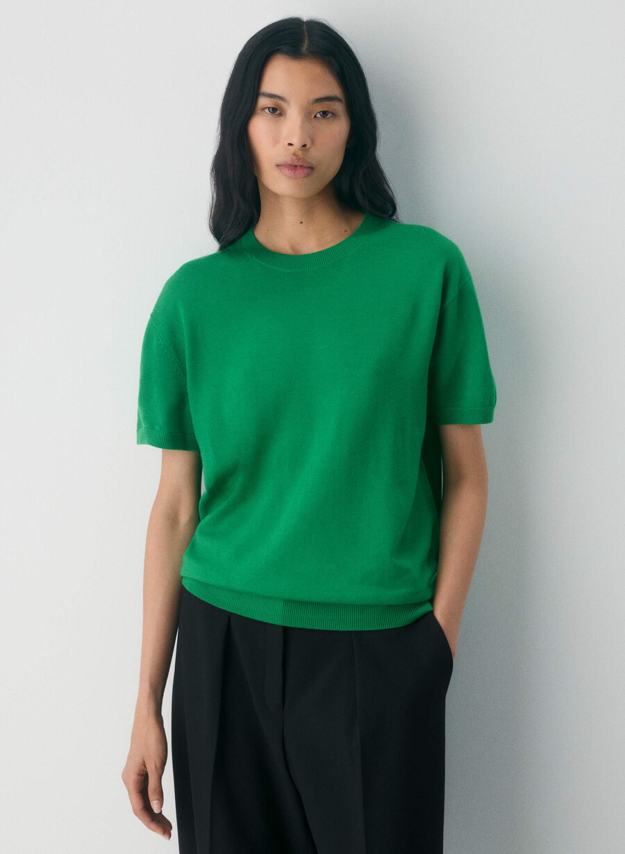 bare merinoull crew t-shirt memphis green