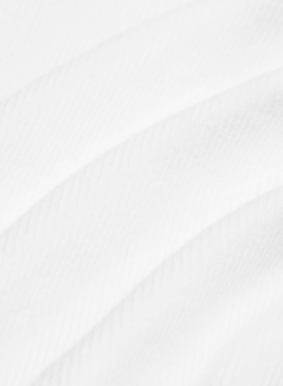 homestretch ribbad v-ringad t-shirt vit