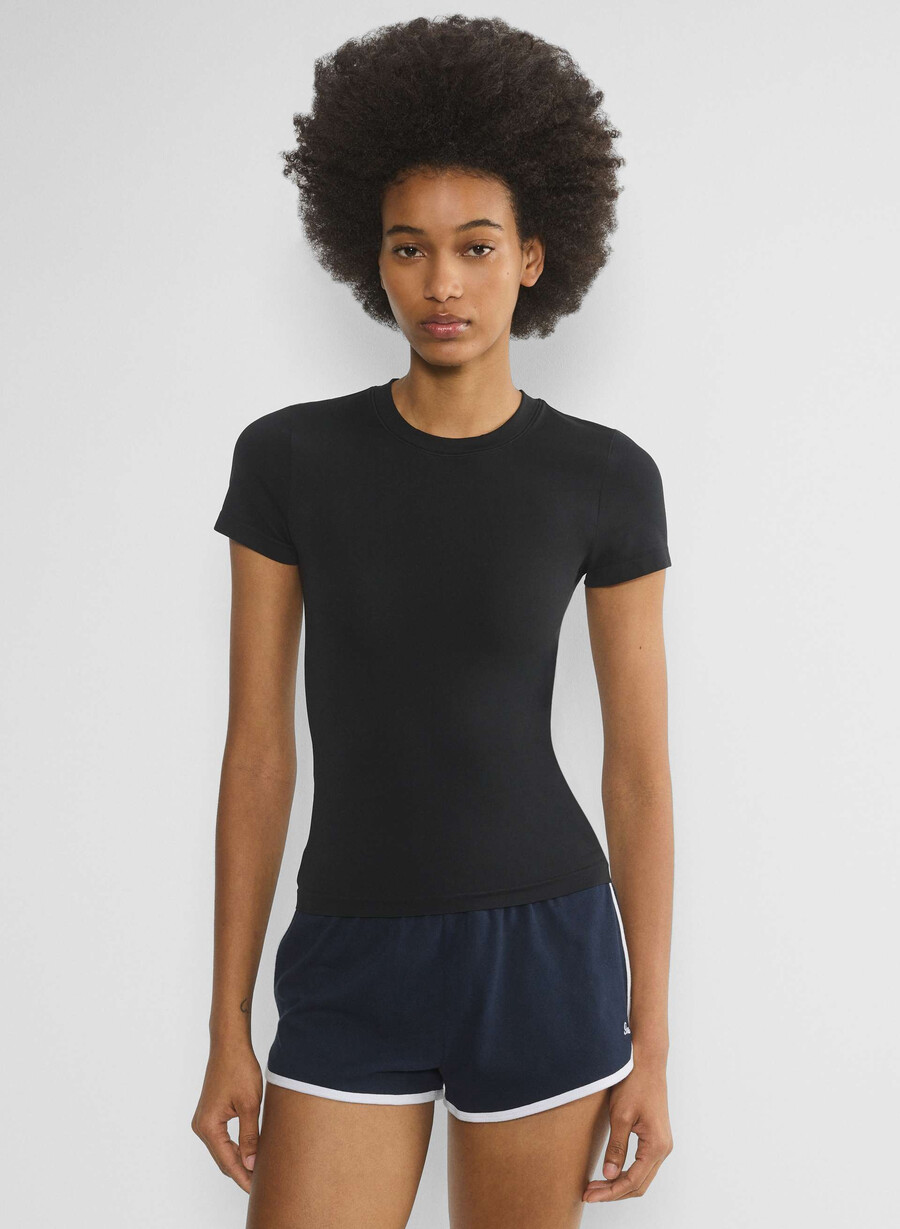 slät sömlös willow t-shirt svart