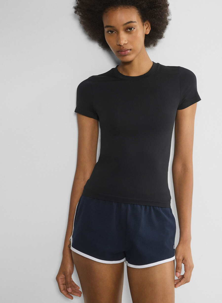 slät sömlös willow t-shirt svart