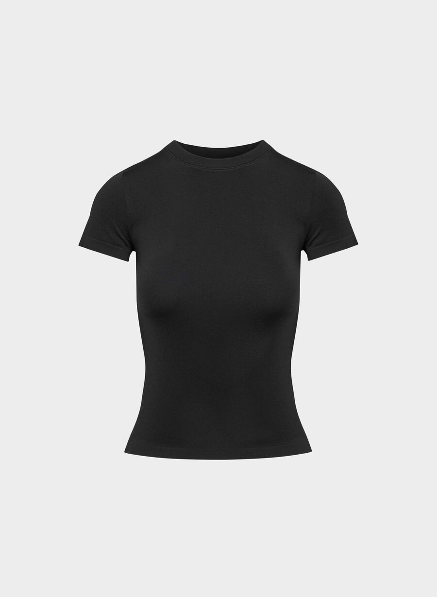 slät sömlös willow t-shirt svart