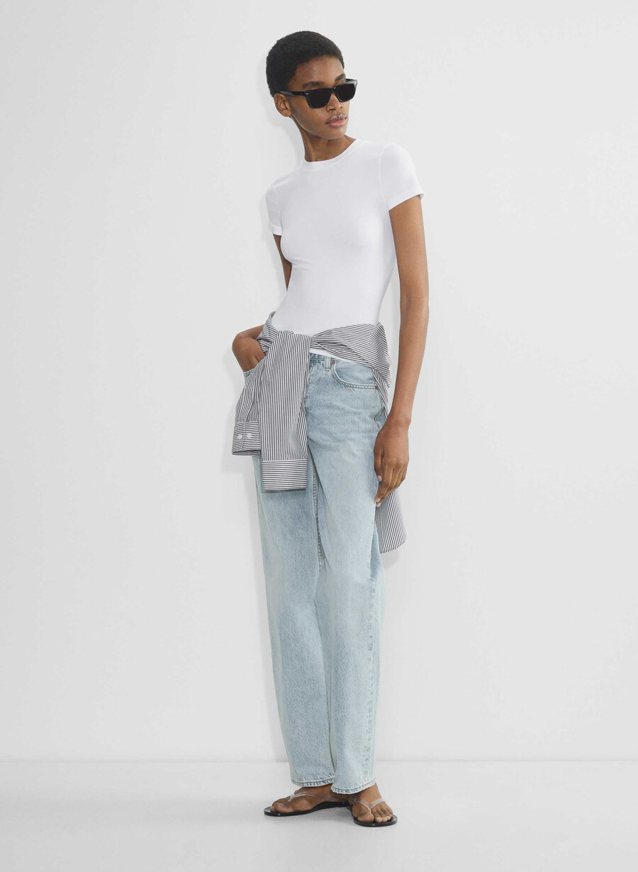 slät sömlös willow t-shirt ljusvit