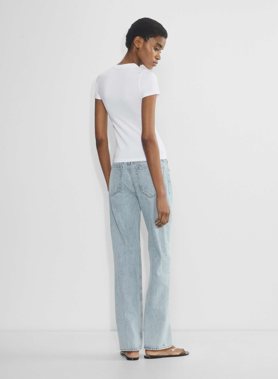 slät sömlös willow t-shirt ljusvit