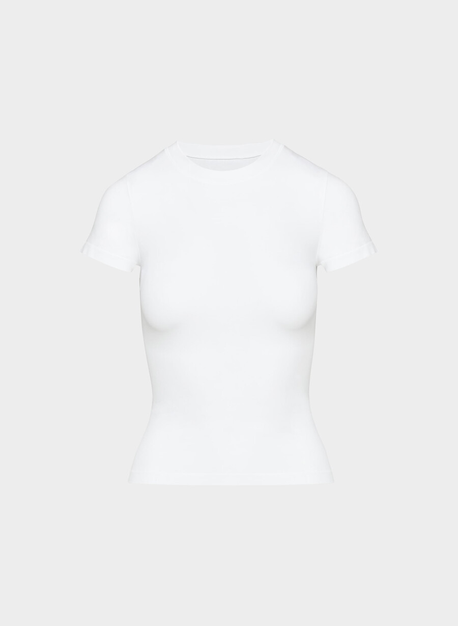 slät sömlös willow t-shirt ljusvit