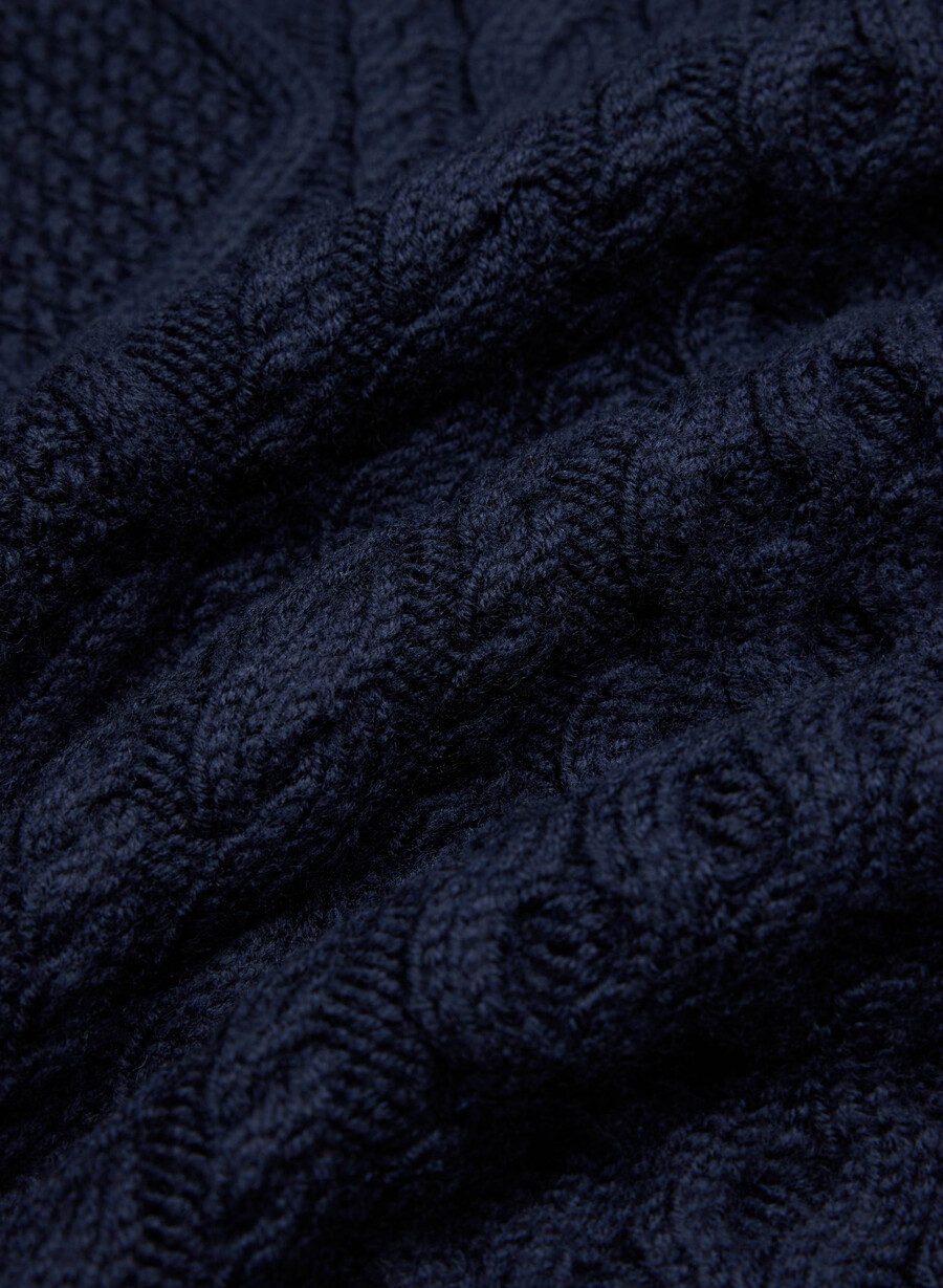 heritage knit merinoulltröja admiral